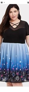 Rare Torrid/Disney Alice in Wonderland dress